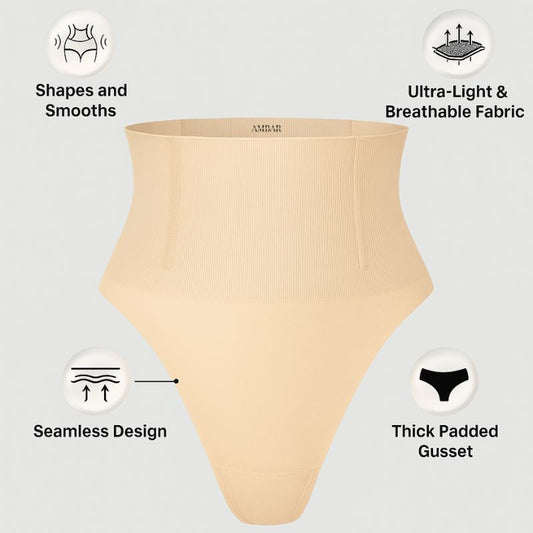 Tummy Control Camel Toe Proof Thong