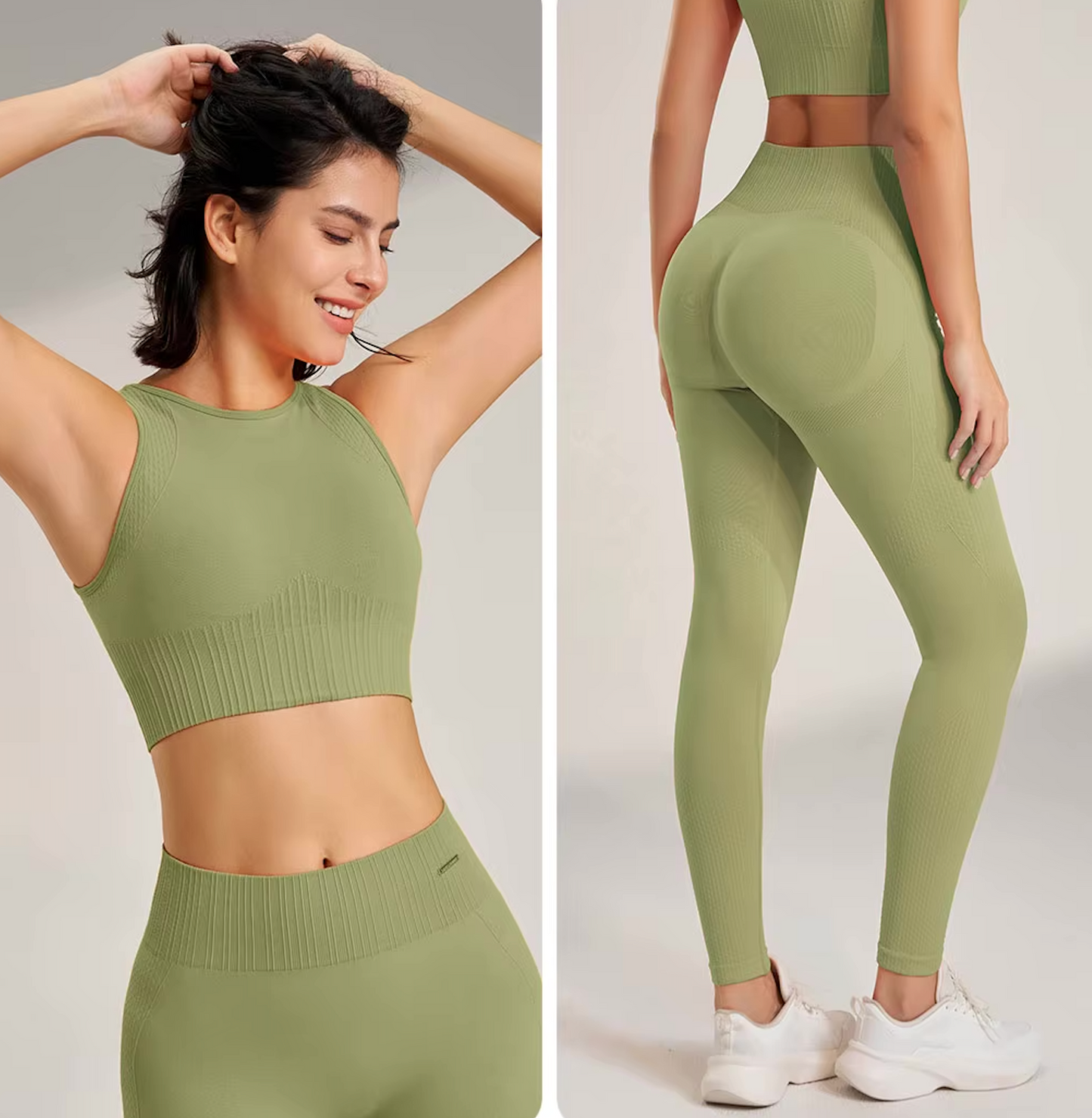 Two pieces Set - High Rise Seamless Lifting